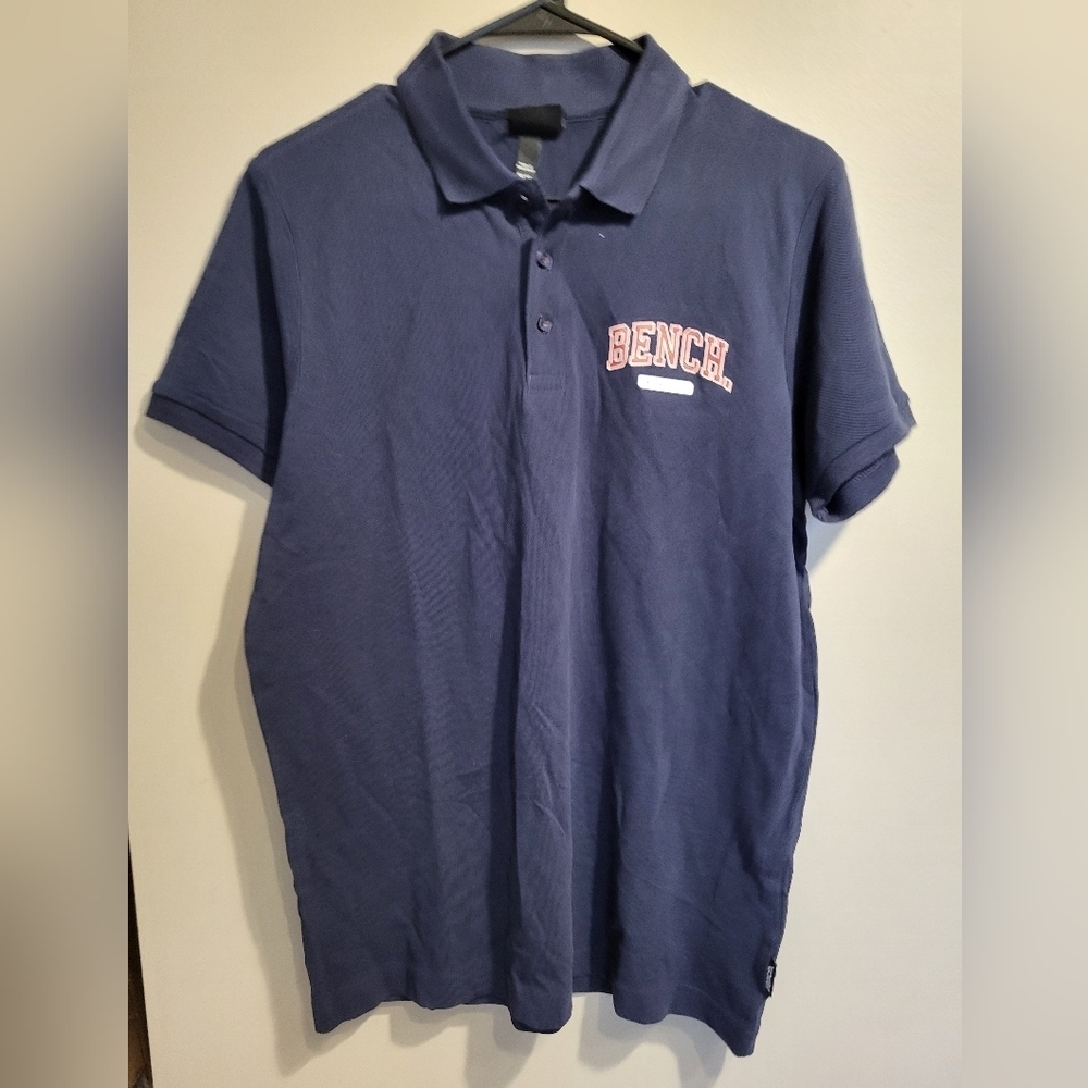 NEW  Bench Men's Navy Polo Shirt, Size Medium